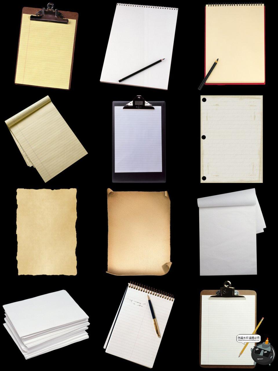 图片[1]-书写书页纸张本子做旧纸泛黄书页内页书信PNG免抠透明图片素材图-设计猿