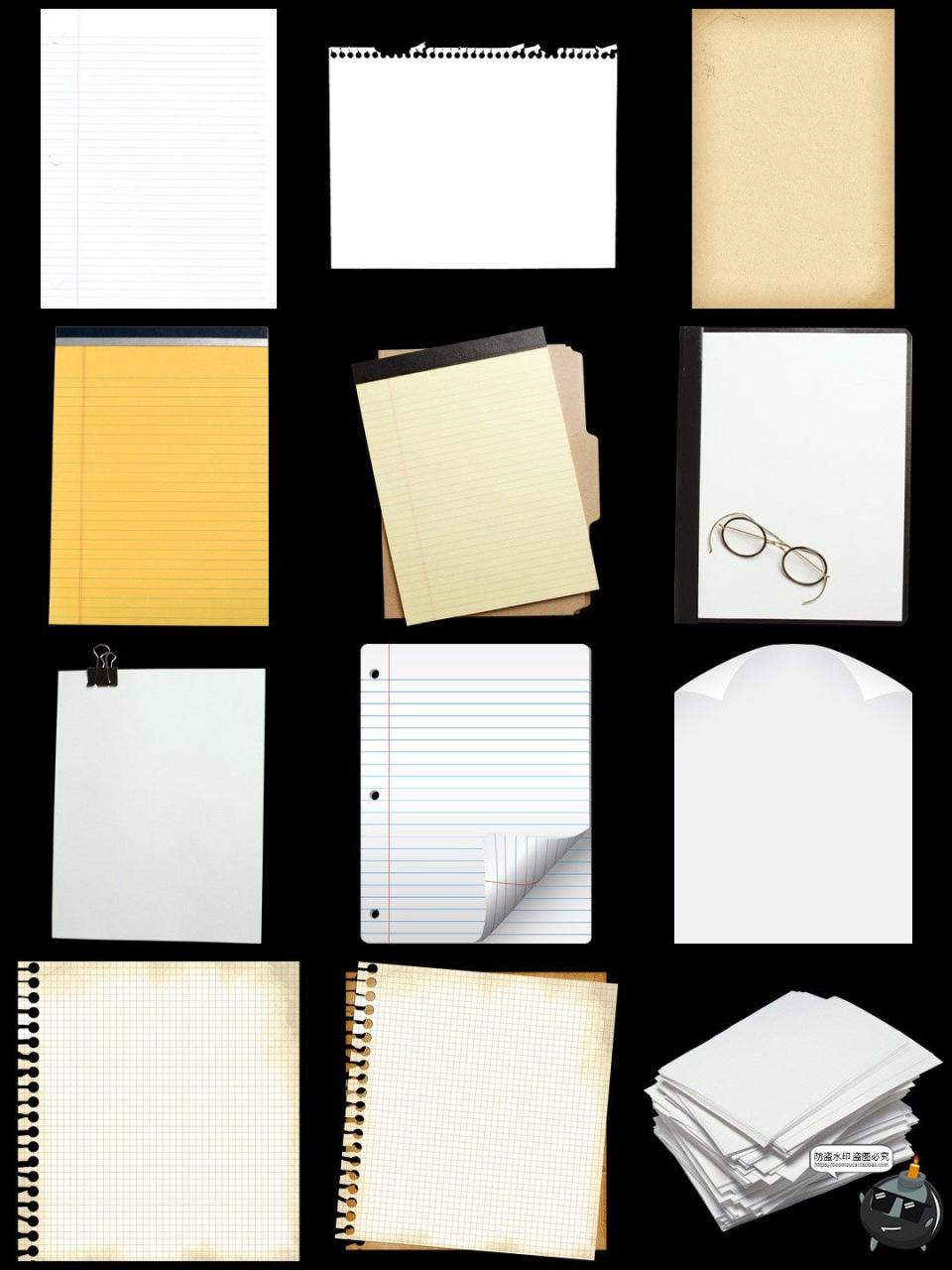 图片[2]-书写书页纸张本子做旧纸泛黄书页内页书信PNG免抠透明图片素材图-设计猿