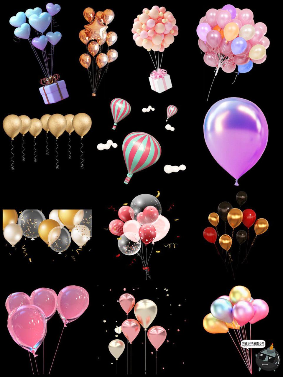 图片[4]-酸性潮流节日生日气氛节庆派对气球装饰元素图案PNG免扣透明素材-设计猿