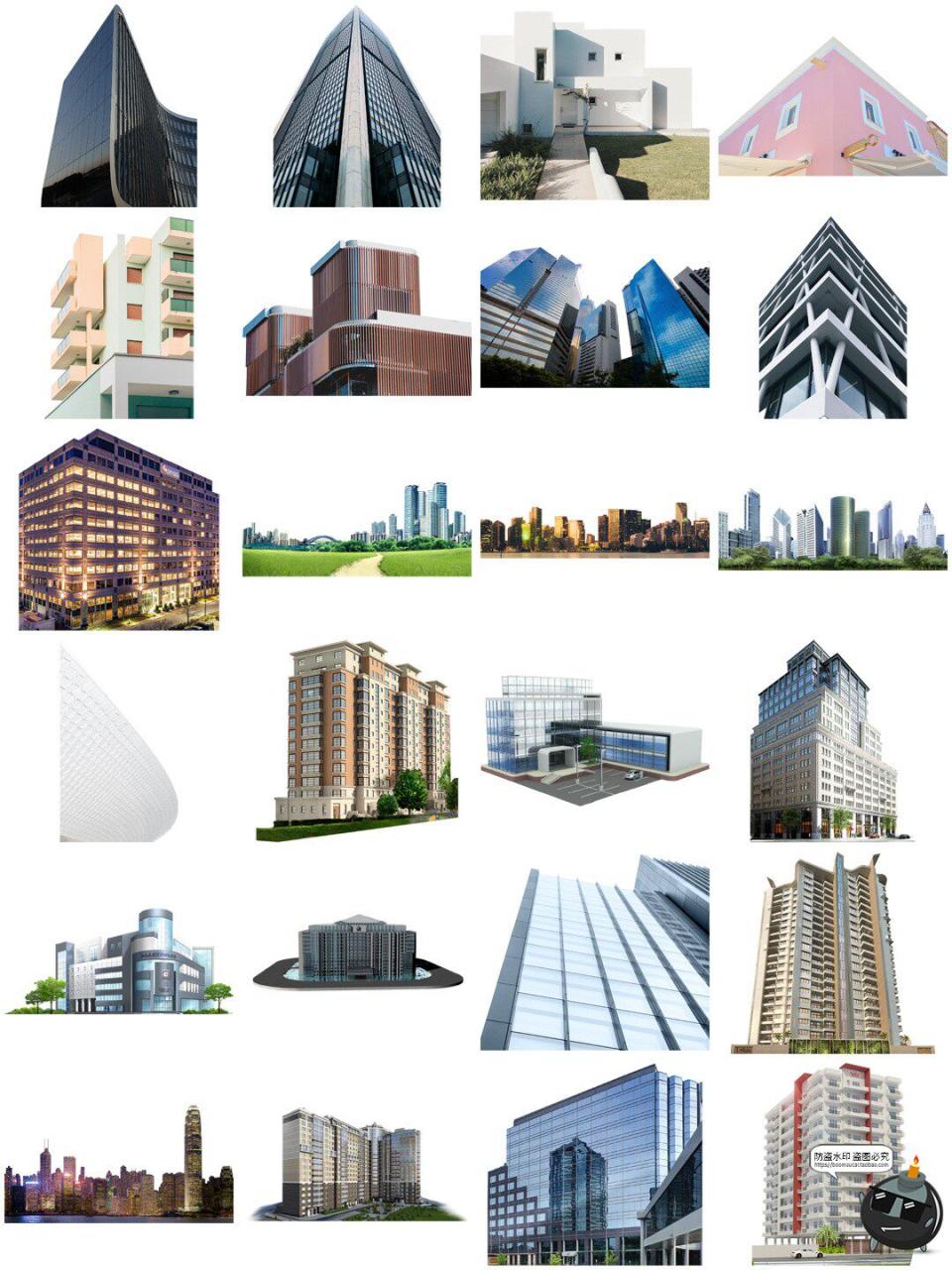 图片[2]-现代高楼大厦城市楼房大楼建筑物插图配图背景PNG免抠图片素材图-设计猿