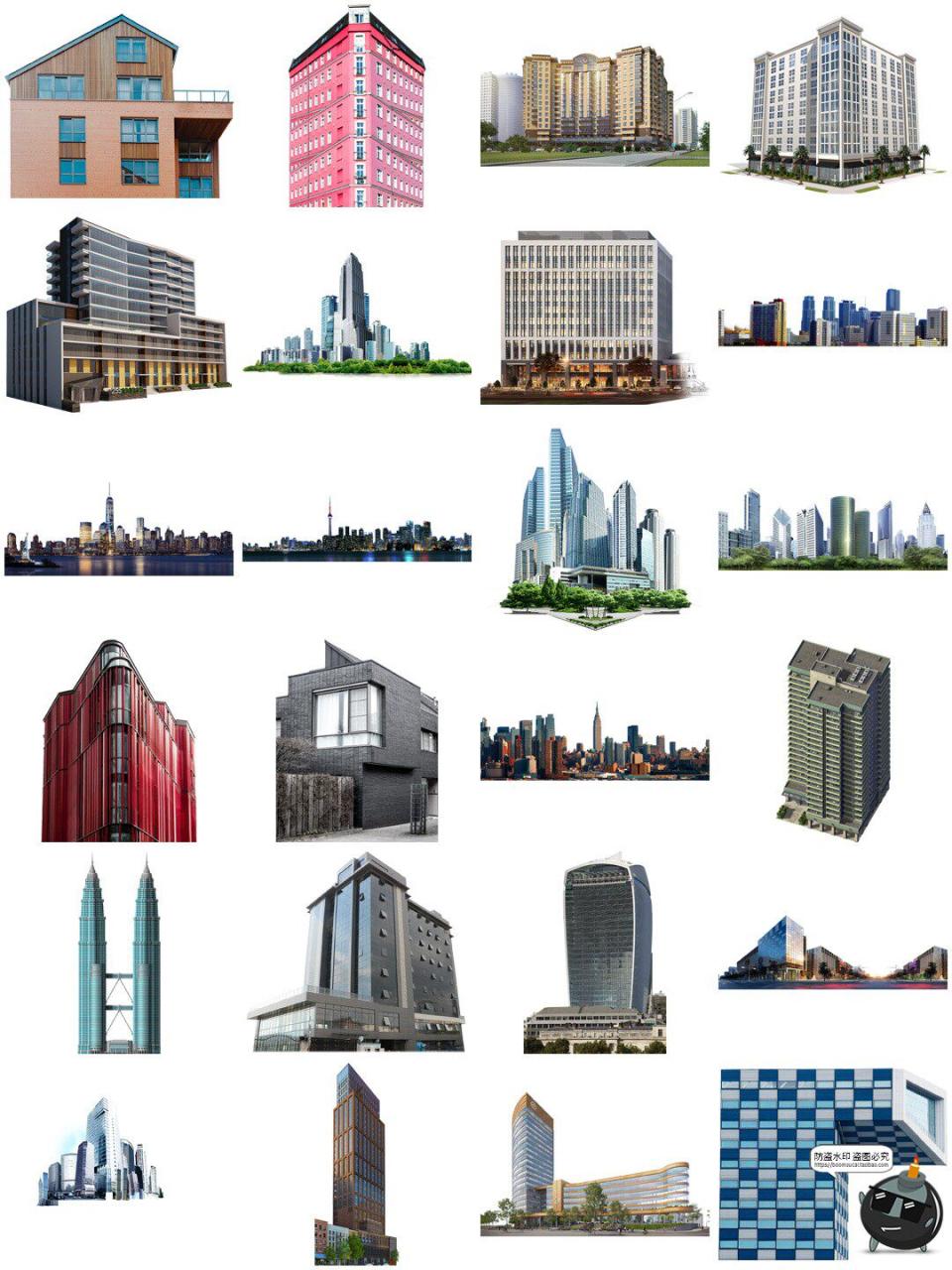 图片[5]-现代高楼大厦城市楼房大楼建筑物插图配图背景PNG免抠图片素材图-设计猿