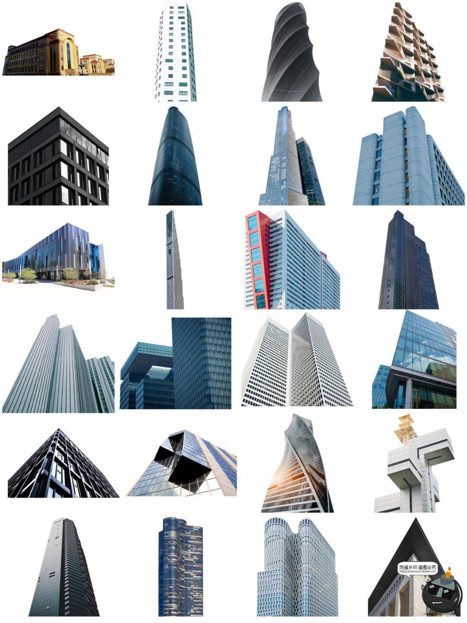 图片[11]-现代高楼大厦城市楼房大楼建筑物插图配图背景PNG免抠图片素材图-设计猿