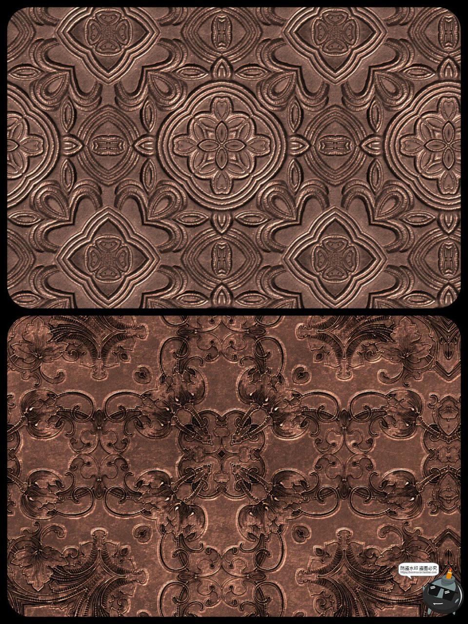 图片[2]-复古金属紫铜纹复古艺术无缝拼贴纹理底纹纸纹贴图JPG图片素材-设计猿