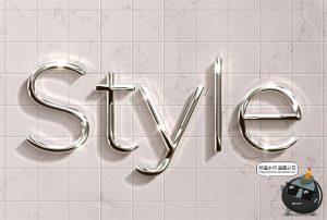 奢华闪亮金属光泽金色银色奢侈字体特效字图层样式PSD样机PS素材-设计猿