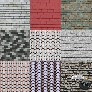 屋顶瓦片纹理景观建筑传统材质背景室外后期合成JPG图片素材-设计猿