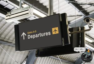 车站商场地铁机场导视系统指示牌指路牌展示样机PSD模板PS素材-设计猿