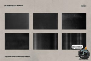 复古做旧撕裂折痕破碎欧美老报纸裁剪碎片拼贴剪切画PNG免抠素材-设计猿