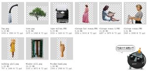 抽象风复古剪报老照片创意拼贴剪贴画元素PNG免抠JPG背景图片素材-设计猿