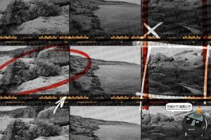 复古美学胶片边框条胶卷竖屏电影帧PNG免抠装饰元素后期合成素材-设计猿