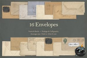 复古做旧牛皮纸贴纸张信纸信封相框扑克牌封面PNG背景肌理素材-设计猿