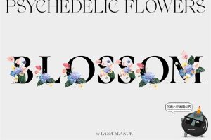 复古宫廷水彩绘画手绘鲜花拼贴植物花卉PNG免抠图片插图插画素材-设计猿