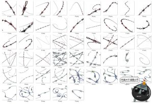 酸性机能金属质感镀铬荆棘铁刺PNG免扣免抠背景元素后期合成素材-设计猿