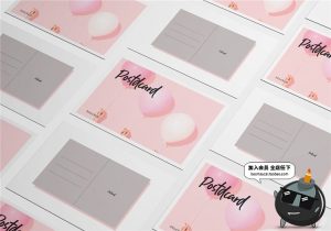 明信片卡片纸卡效果图展示智能贴图Mockups样机PSD模板PS设计素材-设计猿