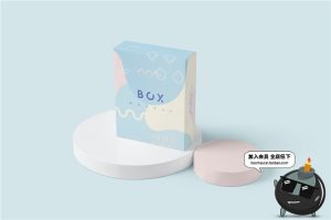 薄款礼品盒天地盖扣盖包装盒子效果展示mockups样机PSD模板素材-设计猿