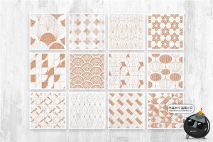 黑金质感房地产风格时尚轻奢无缝平铺背景底纹纹理AI矢量PSD素材-设计猿