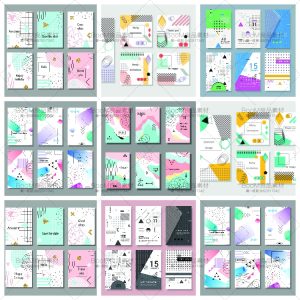 抽象几何点线面图形线条封面h5海报广告banner背景AI矢量设计素材-设计猿