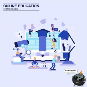 扁平化商业商务办公UI插画概念海报装饰元素AI矢量设计素材-设计猿