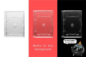 光盘CD/DVD包装透明效果设计彩色霓虹贴图样机PSD模板PS设计素材-设计猿