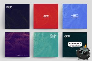 立体平面构成几何元素H5活动正方形海报广告背景封面AI矢量图素材-设计猿