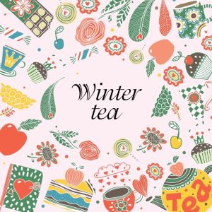 清新森系可爱手绘咖啡杯子蛋糕下午茶卡片插画背景图案AI矢量素材-设计猿