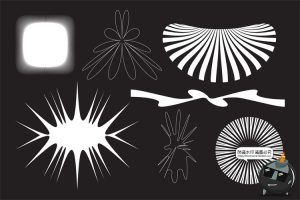 复古未来蒸汽波破坏性抽象奇怪AI矢量形状PNG免抠图案素材-设计猿