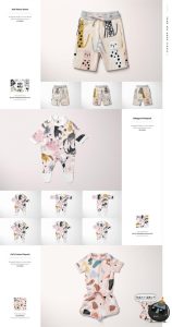 母婴服饰连体衣帽子裤子卫衣服装品牌提案样机PSD模板PS素材合集-设计猿