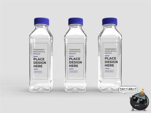 透明塑料瓶矿泉水瓶饮料瓶苏打水瓶子mockups样机PSD模板PS素材-设计猿