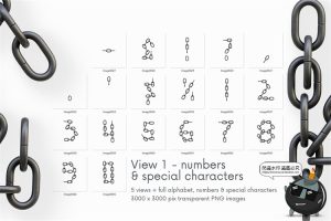 金属锁链铁链链条蒸汽朋克后期合成装饰元素PNG透明免抠图片素材-设计猿