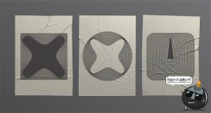 艺术抽象科幻摩尔纹几何扭曲水波纹潮流背景底纹AI矢量PNG素材-设计猿