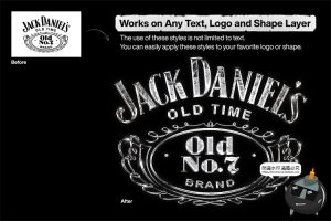 酸性艺术金属镀铬文字机能赛博效果字体特效样机PSD模板PS素材-设计猿