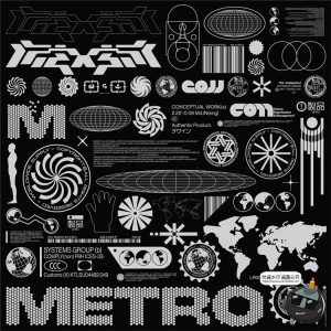 赛博朋克未来主义标签贴纸图形图标几何标注AI矢量PNG免抠素材-设计猿