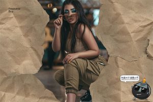 复古牛皮瓦楞纸纸板纸皮撕裂破损PNG背景肌理图片PNG免抠图素材-设计猿