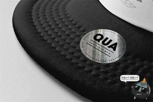 平檐网眼帽子街舞棒球帽logo印花图案白膜贴图PSD样机模板PS素材-设计猿