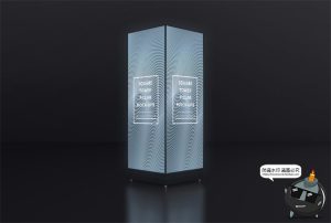 长方形灯箱灯筒招牌发光广告牌支架模型展示贴图样机PSD模板素材-设计猿