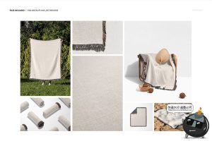 流苏围巾毛毯盖毯地毯印花图案贴图场景效果展示样机PSD模板素材-设计猿