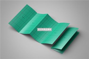 公司企业宣传手册四折页效果小册子展示智能贴图样机PSD模板素材-设计猿