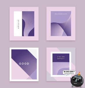 时尚创意彩色渐变蒸汽波几何抽象艺术H5海报背景模板Ai矢量素材-设计猿