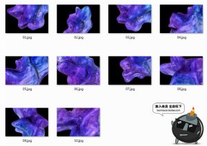 抽象绚丽炫彩星空抽象紫混蓝色大理石背景底纹JPG图片设计PS素材-设计猿