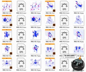 简约现代3D立体2.5D等轴等距banner海报插画设计AI矢量素材 503K-设计猿