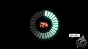 赛博HUD霓虹发光科幻未来进度条正在加载符号标志图标​PSD素材-设计猿