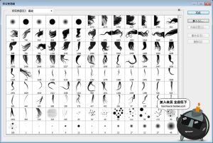 110款女士长发丝头发黑发abr笔触素材PS后期创意合成PS笔刷素材-设计猿