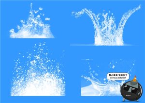 水花液体飞溅溅射洒出特效效果后期元素PNG免抠PSD模板设计PS素材-设计猿