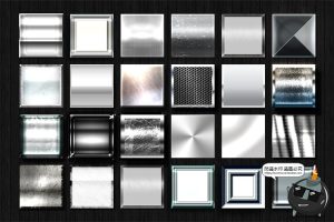 金属材质纹理光滑划痕粗糙质感文字图层样式特效ASL格式PS素材-设计猿