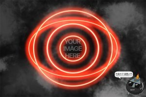 霓虹光环光圈电影级空灵神奇梦幻圣光创意PSD模板后期合成素材-设计猿