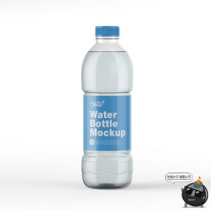 矿泉水饮料塑料玻璃瓶子包装VI效果图展示贴图样机PSD模板PS素材-设计猿