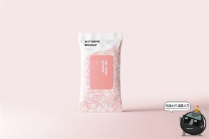 湿巾纸湿厕纸湿纸巾小包随身装产品包装贴图展示PSD模板样机素材-设计猿