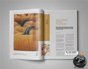 15页绿色健康食品画册宣传册杂志手册书籍图文排版AI矢量设计素材-设计猿