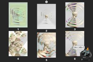 惊叹迷幻无尽循环镜面万花筒特效照片效果特效样机PSD模板PS素材-设计猿