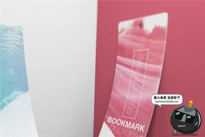 书签便签吊牌挂牌纸质感促销设计VI文创样机展示模型PSD模板素材-设计猿