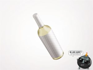 白葡萄酒红酒包装酒瓶玻璃瓶效果图VI样机PSD模板PS设计素材-设计猿